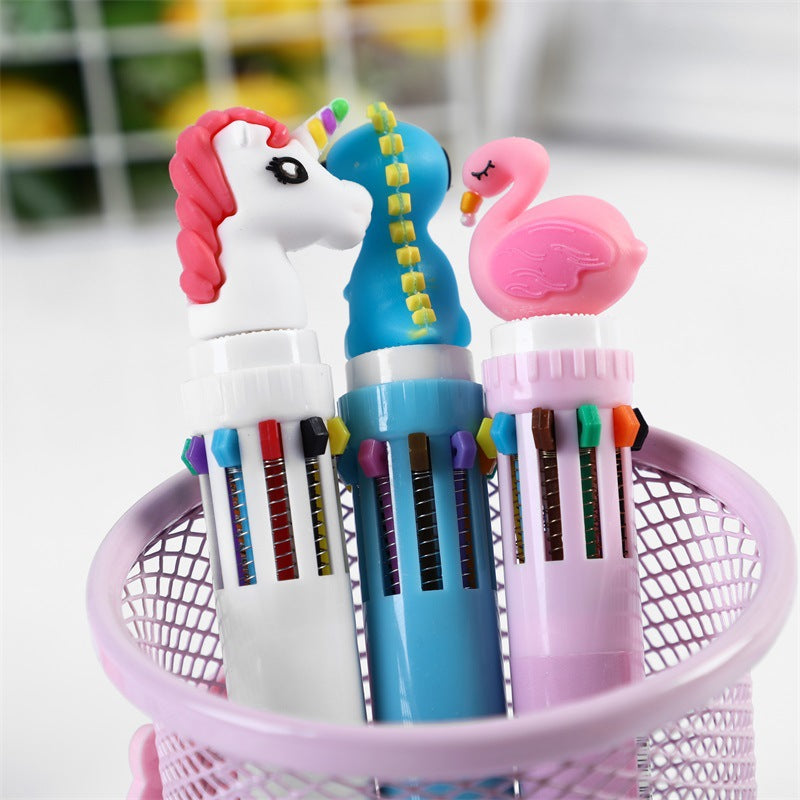 Wholesale Plastic 10-color Ballpoint Pen